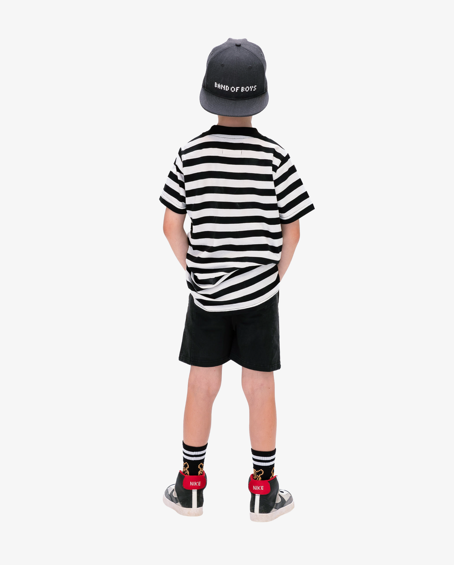 BAND OF BOYS | Charcoal BOB Pixelated Flat Peak Cap