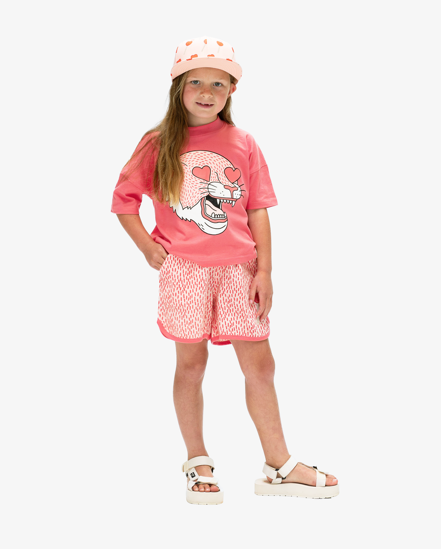 THE GIRL CLUB |  Coral Leopard Heart Relaxed Tee