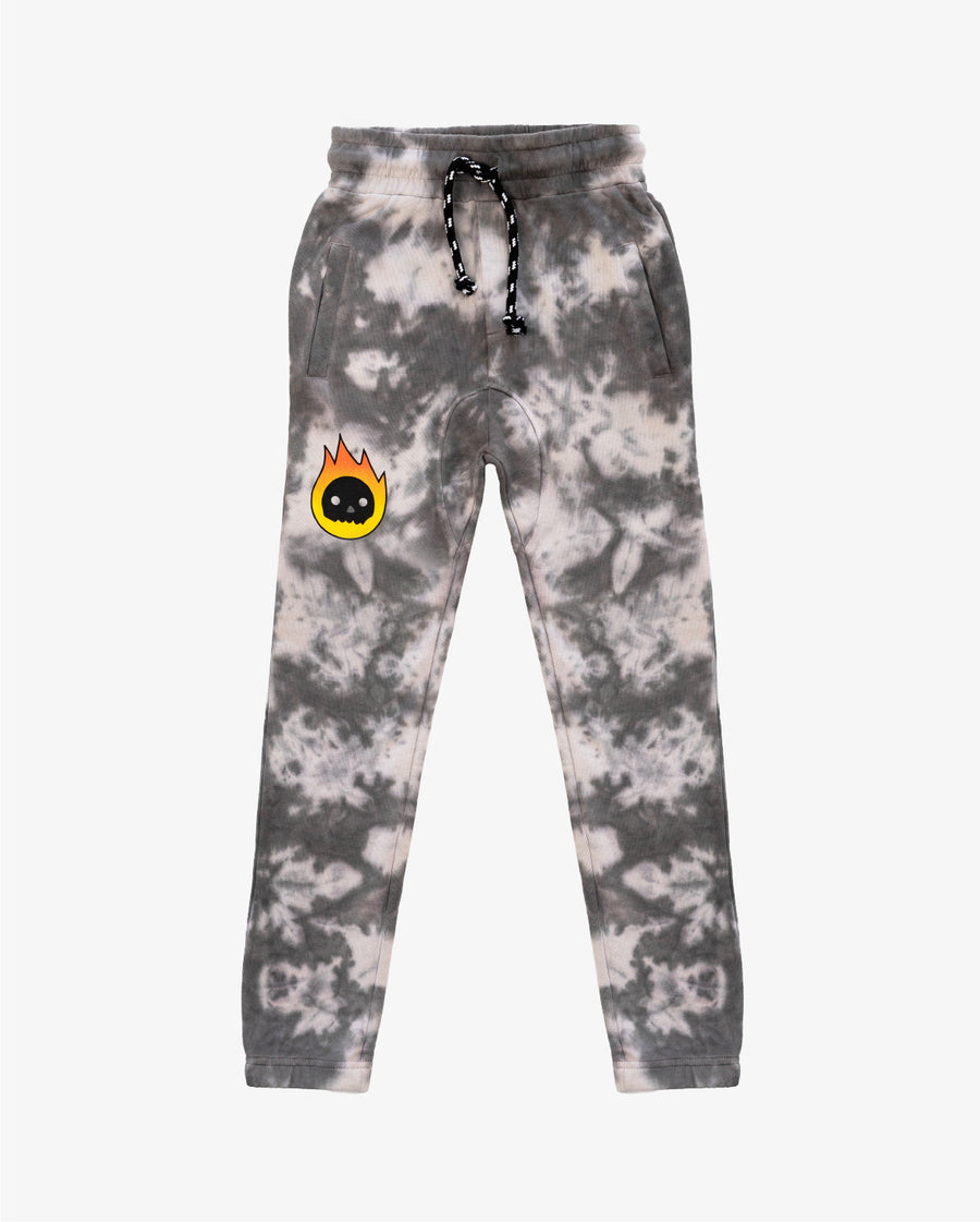 BAND OF BOYS | Grey Tie-Dye Flame Guy Joggers