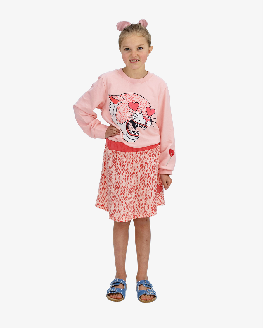 THE GIRL CLUB | Coral Lollipop Muslin Skirt