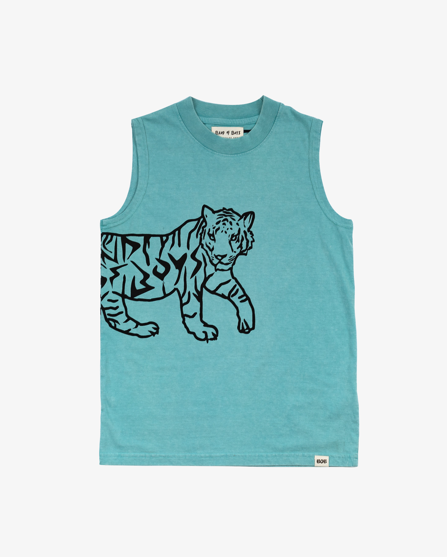 BAND OF BOYS | Teal BOB Tiger Tank Top