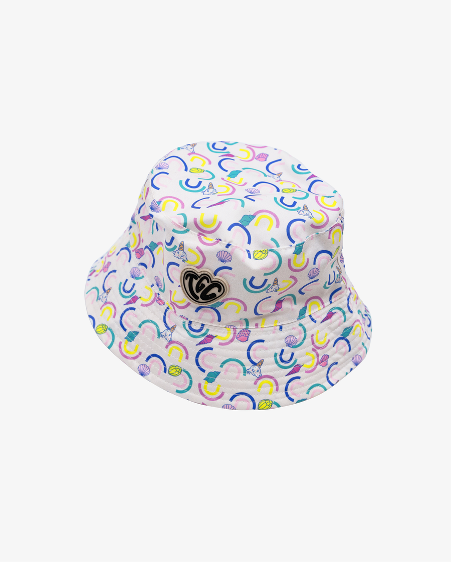 THE GIRL CLUB | Rainbow Stripe Reversible Bucket Hat