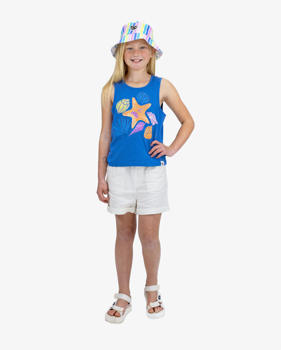 THE GIRL CLUB | Rainbow Stripe Reversible Bucket Hat