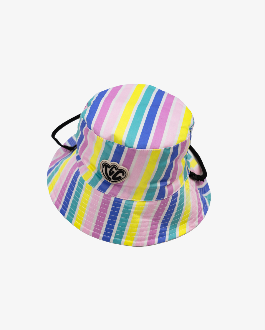 THE GIRL CLUB | Rainbow Stripe Reversible Bucket Hat