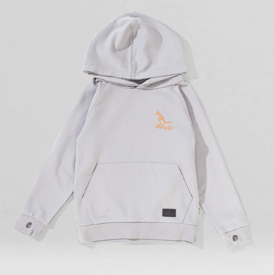 CHEST HIGH HOODY WASHED CHARCOAL-Mnstr Kids