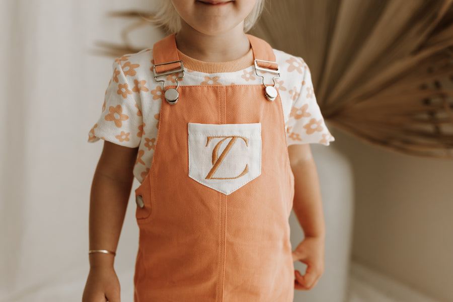 Apricot Dungaree Dress