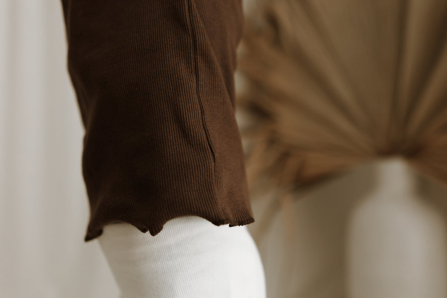 Cocoa Ribbed Tee