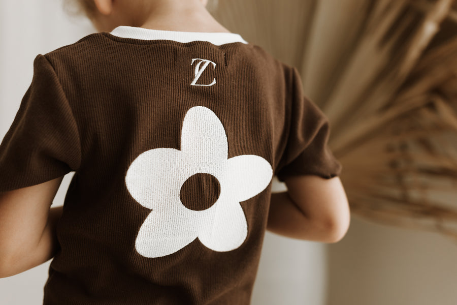 Cocoa Ribbed Tee