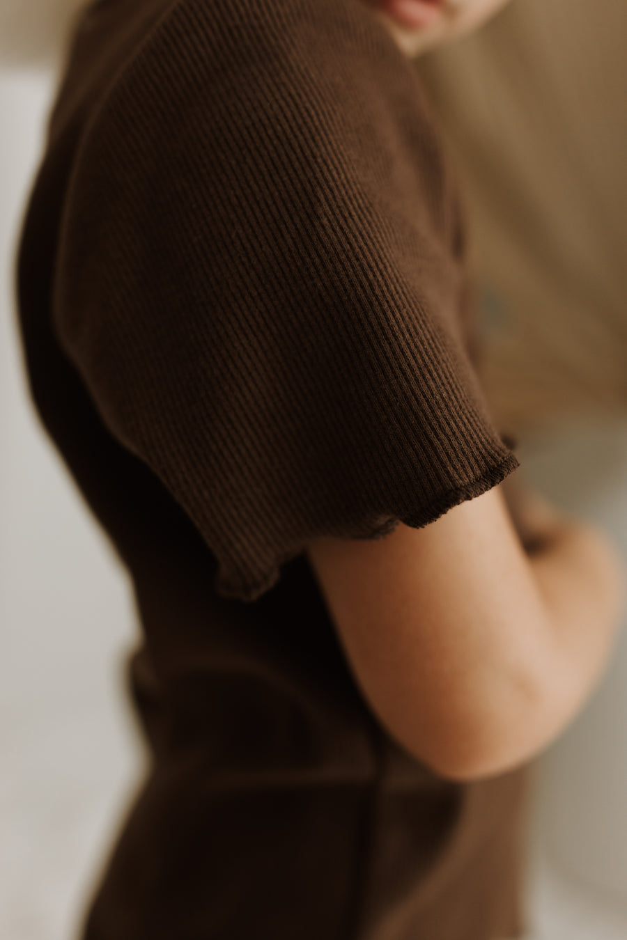 Cocoa Ribbed Tee