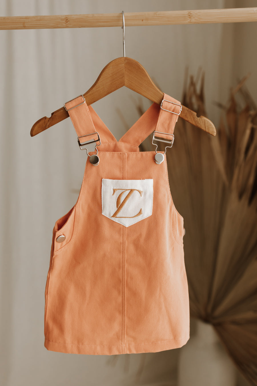 Apricot Dungaree Dress