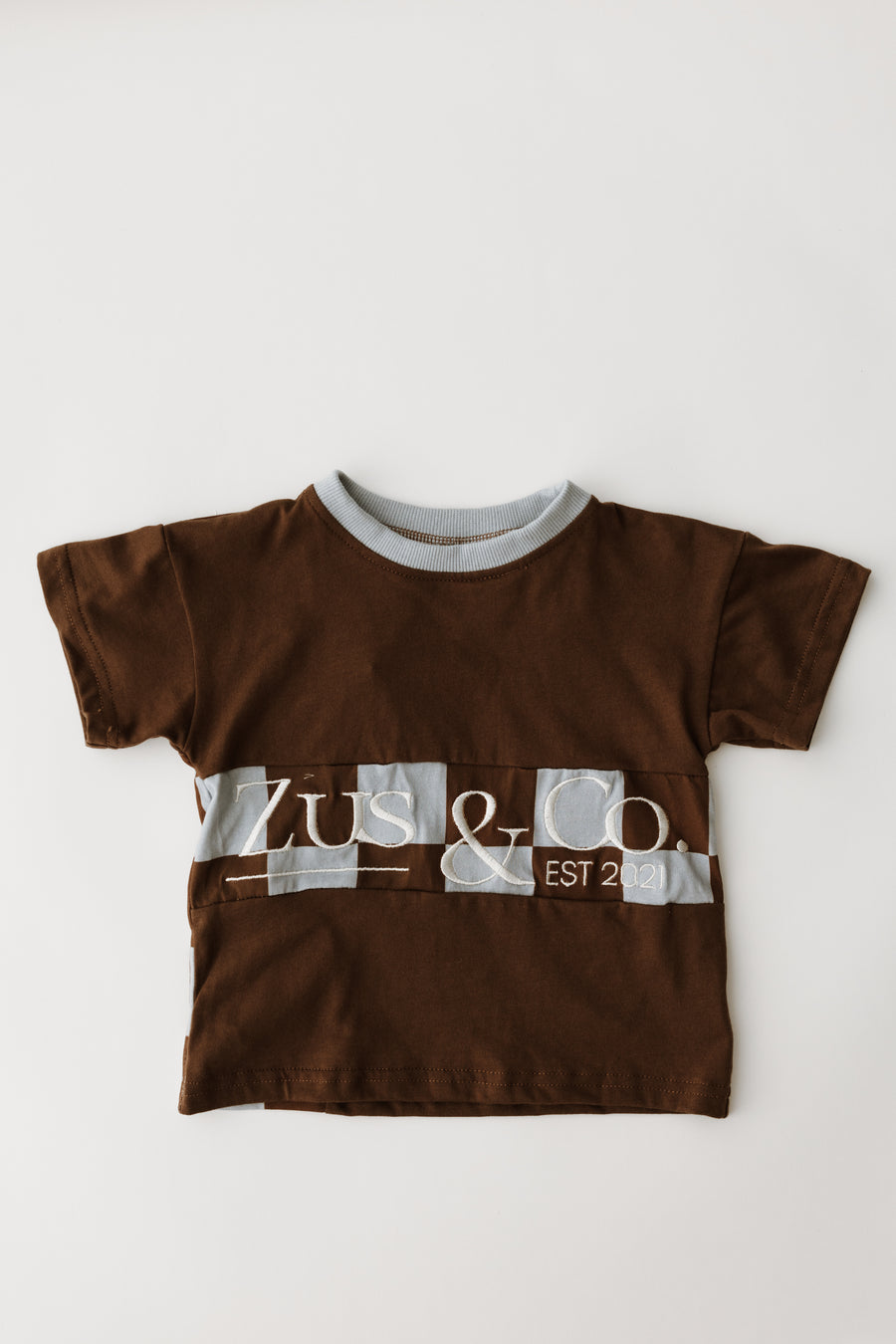 Cocoa Checkered Signature Tee