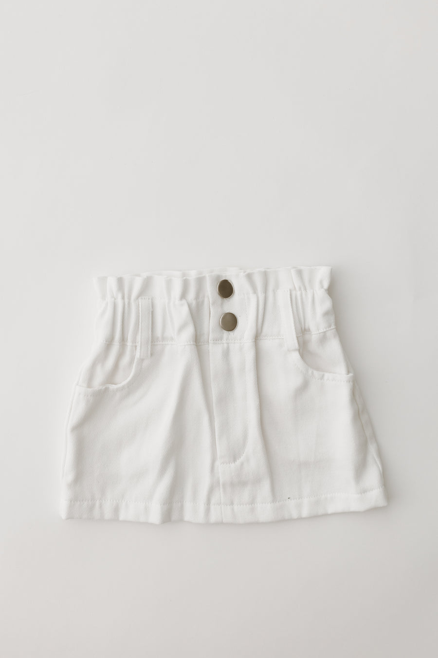 Apricot-Milk White Demin Skirt