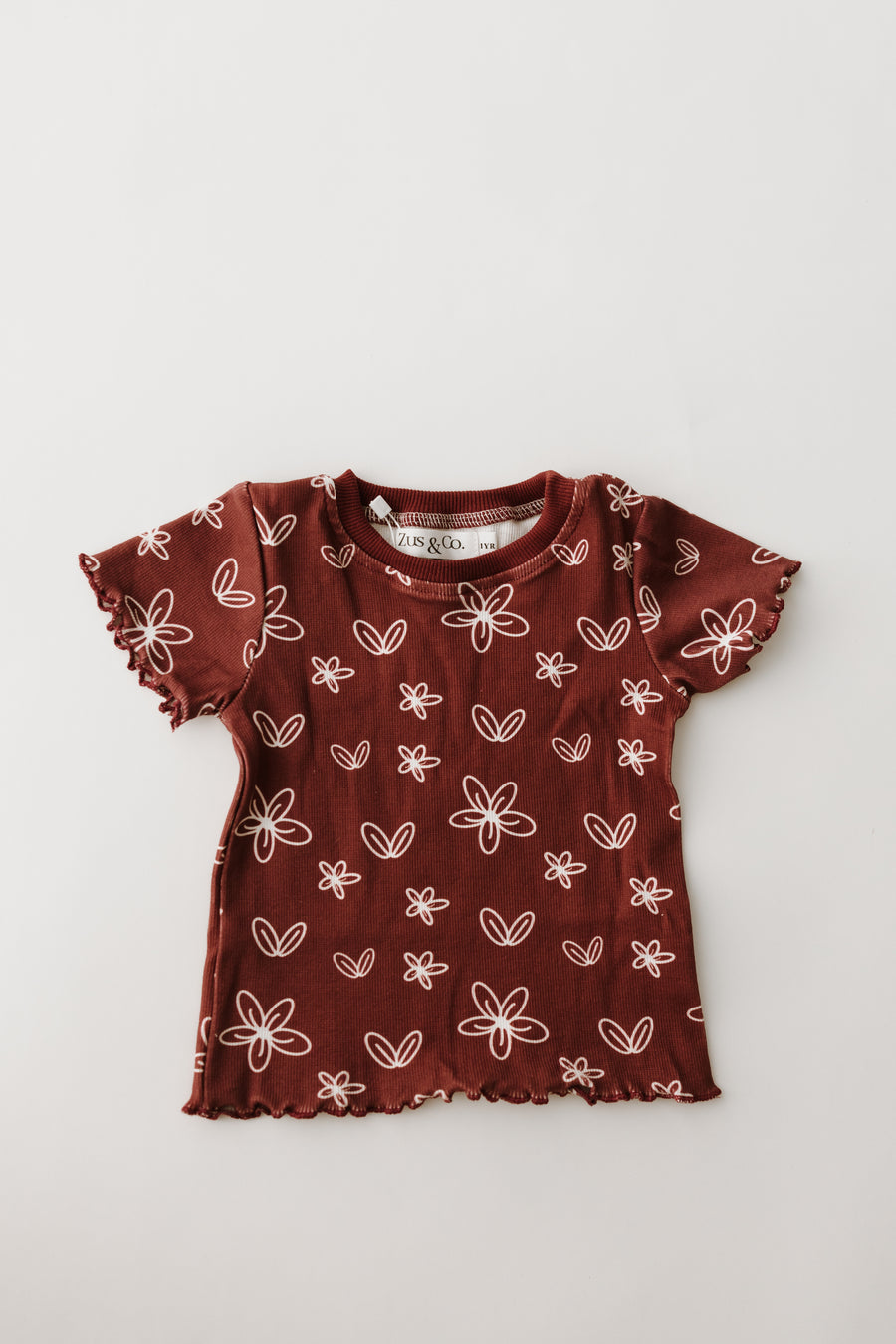 Maroon Ribbed Tee