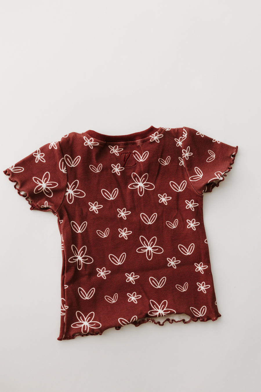 Maroon Ribbed Tee