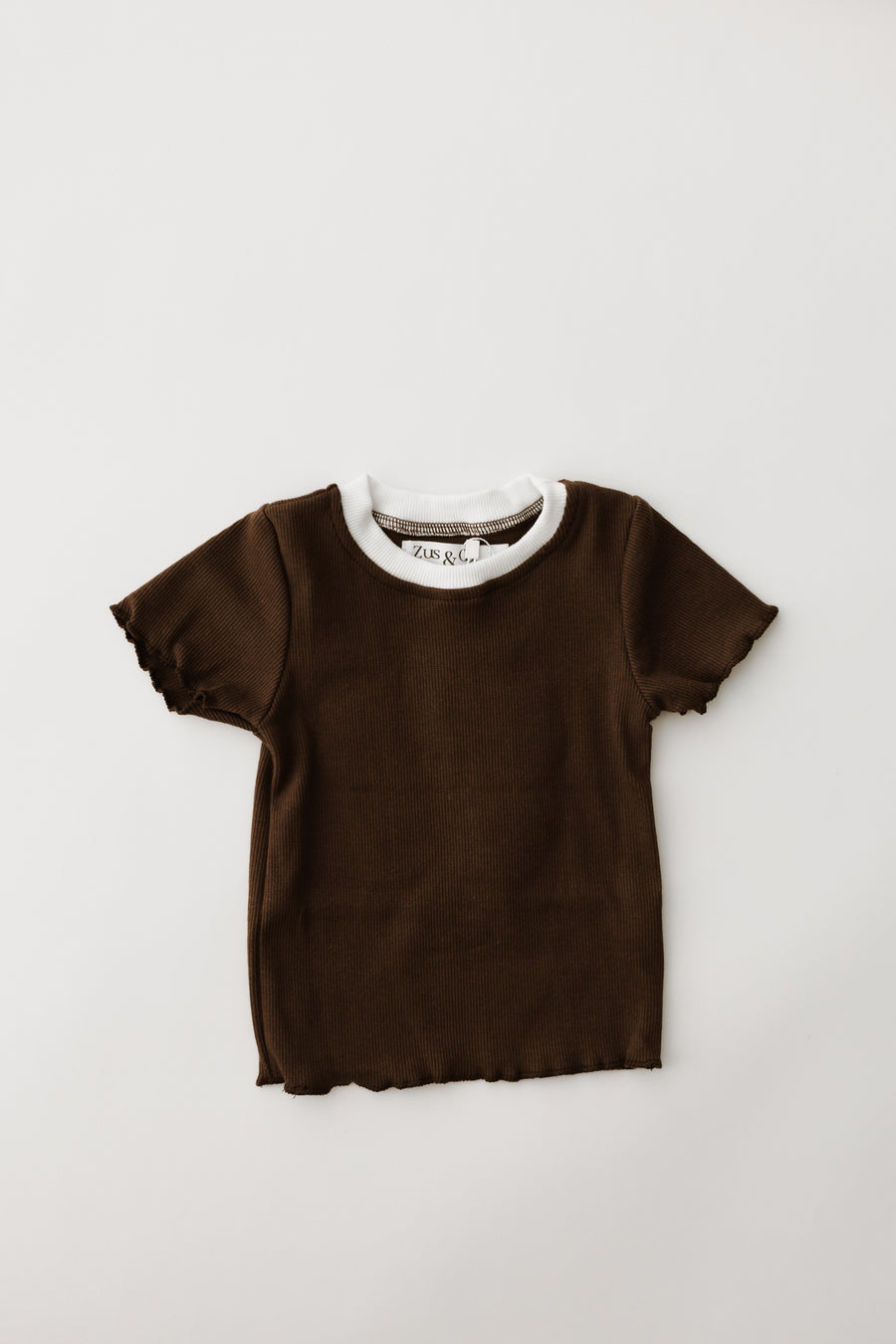 Cocoa Ribbed Tee