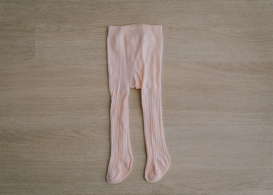 Winter Ribbed Pink Tights