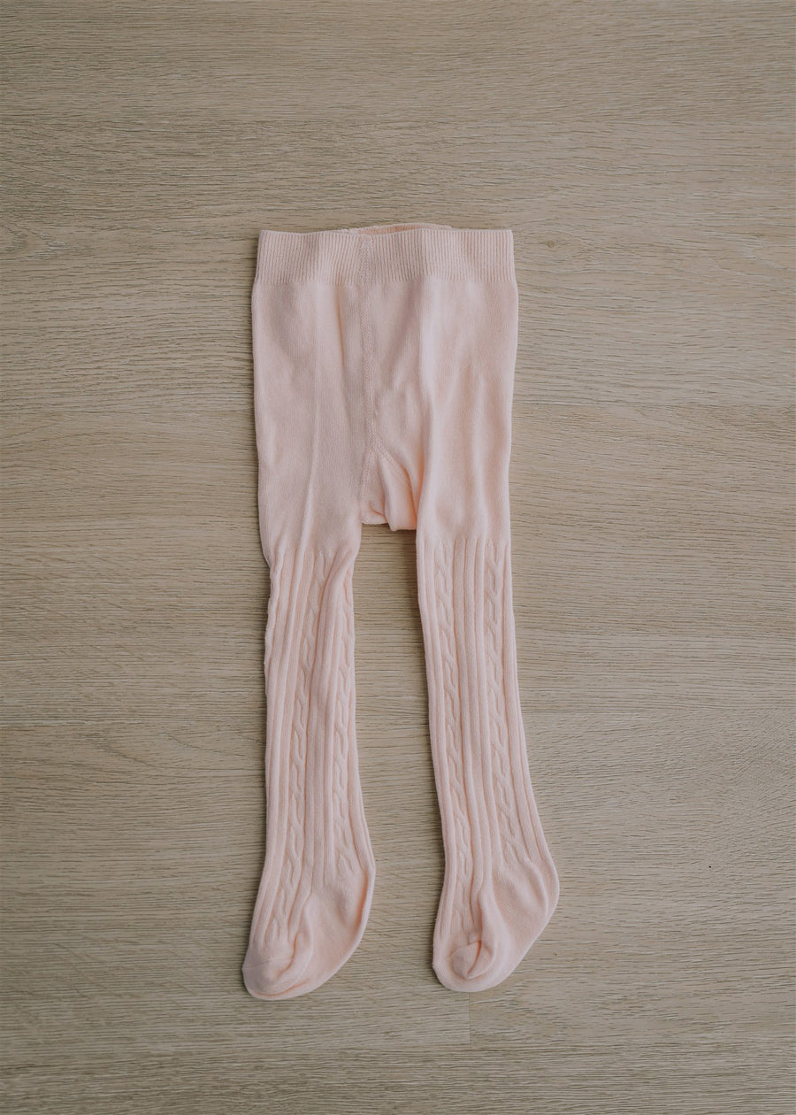 Winter Ribbed Pink Tights
