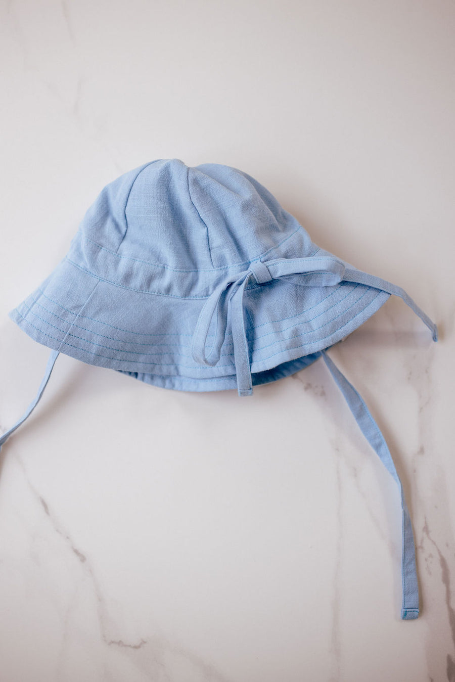 Sky Blue Linen Sunhat