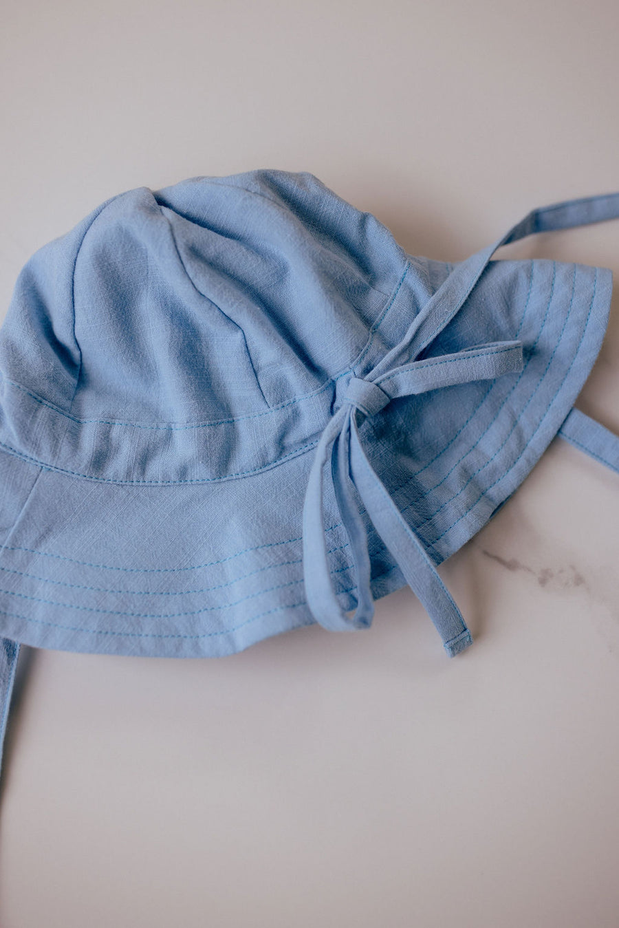Sky Blue Linen Sunhat